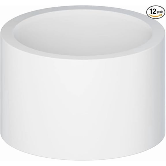 6 in. White PVC DWV Repair Coupling, Hub x Hub Connection for Non-Pressurized Drain, Waste & Vent Systems, (12 Pack)