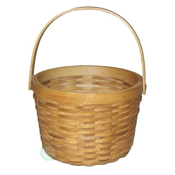 6 in. Wood Chip Apple Picking Basket, Brown - Small