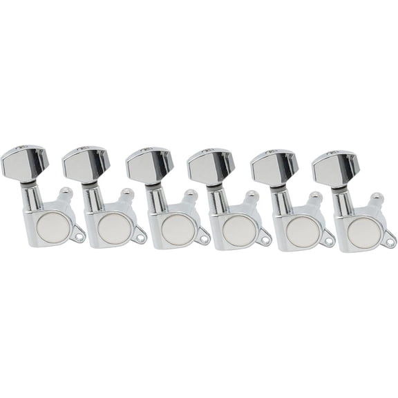 6-in-line Sealed Electric Guitar String Tuning Pegs Keys Machine Head Tuners Set Right Hand for Fender Stratocaster Telecaster Guitar, Chrome