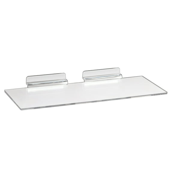 6 in. x 12 in. Injection Molded Styrene Clear Utility Shelf for Slatwall (Pack of 100)