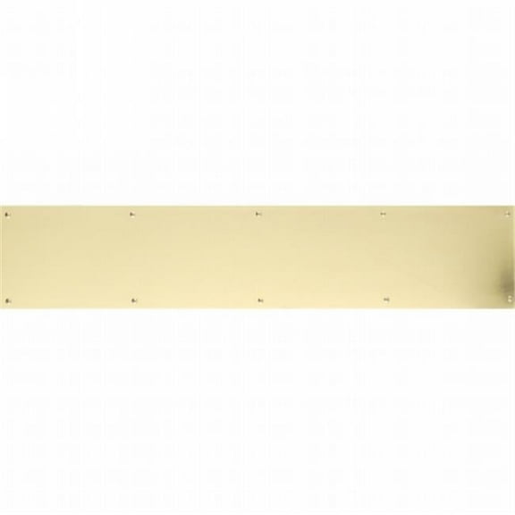 6 in. x 28 in. Kick Plate Lifetime Polished Brass Screw Mount