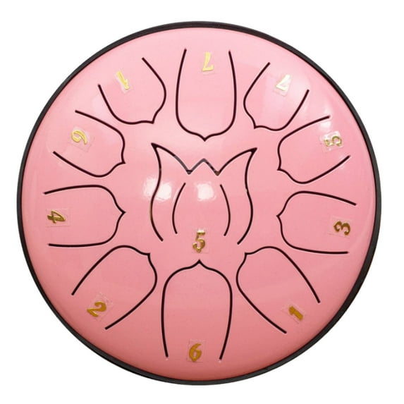 6-inch 11 Notes Steel Tongue Drum, Rain Drum For Outside, Chakra Drum for Rain with Bag, Music Book, Drumsticks, Mallet Holder and Finger Paddles, for Camping, Meditation or Yoga