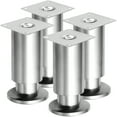 thumbnail image 1 of 6 inch / 15cm Metal Furniture Legs, Tchosuz Pack of 4 Modern Stainless Steel Tapered Replacement Feet for Home DIY Projects Couch Sofa Cabinet Nightstand TV Stand, 1 of 6
