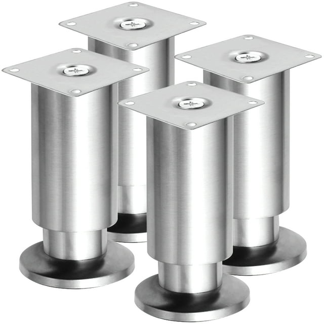 6 inch / 15cm Metal Furniture Legs, Tchosuz Pack of 4 Modern Stainless