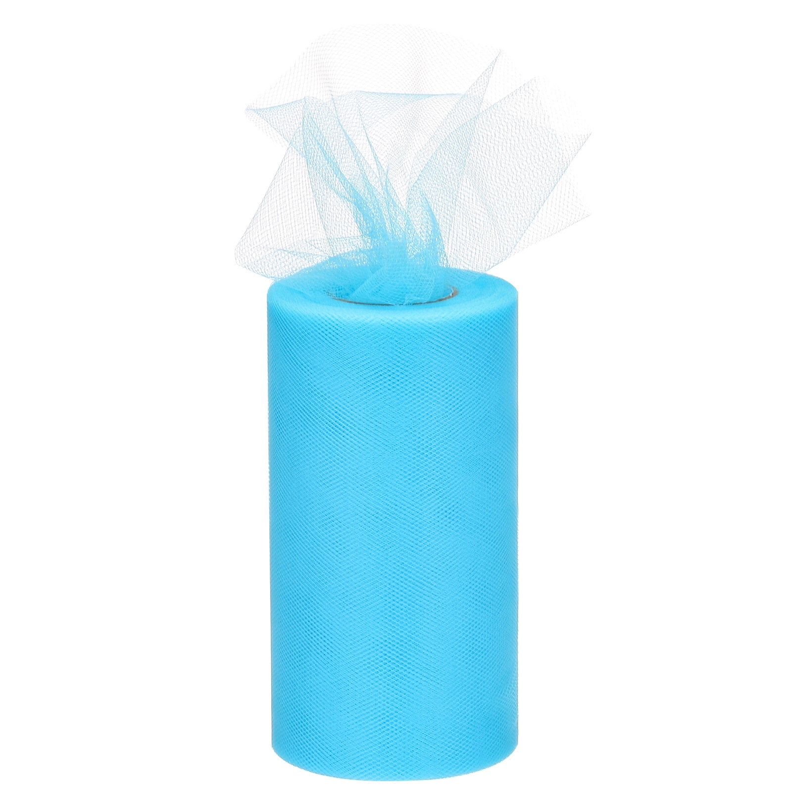 6 inch 50 Yards Tulle Ribbon Rolls Pastel Netting Fabric for Gift Wrapping Christmas Wedding, Aquamarine Blue