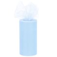 thumbnail image 1 of 6 inch 50 Yards Tulle Ribbon Rolls Pastel Netting Fabric for Gift Wrapping Christmas Wedding, Light Blue, 1 of 5