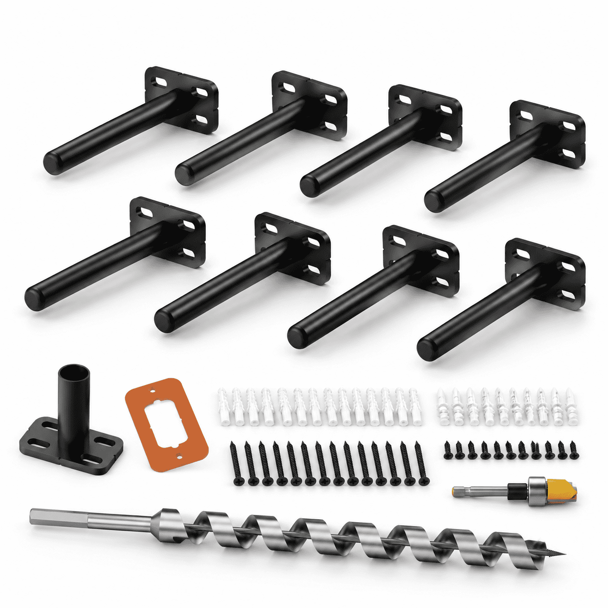 6 inch-8pcs Heavy Duty Invisible Floating Metal Shelving Hardware ...