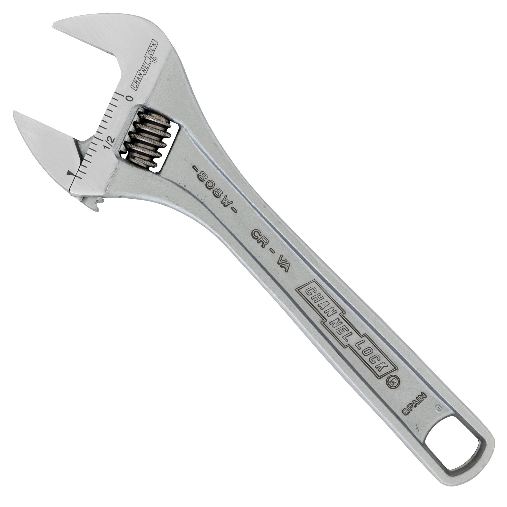 CHANNELLOCK 6-inch Adjustable Wrench, Precise .94-inch Width Mouth Jaw ...