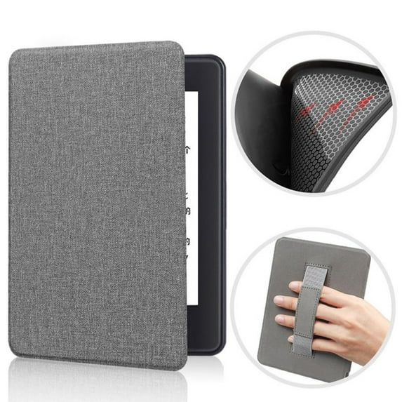 6 inch Auto Wake/Sleep Screen Protector Folio Case C2V2L3 With Handle Smart Cover GREY