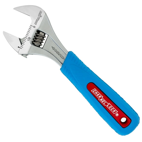 CHANNELLOCK 6-inch CODE BLUE Adjustable Wrench, Precise .94-inch Wide Mouth Jaw Capacity (806WCB)