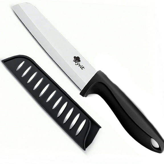 6-inch Ceramic Bread Knife Serrated Kitchen Knife Knife for Butter Lard Fish Cheese Vegetables
