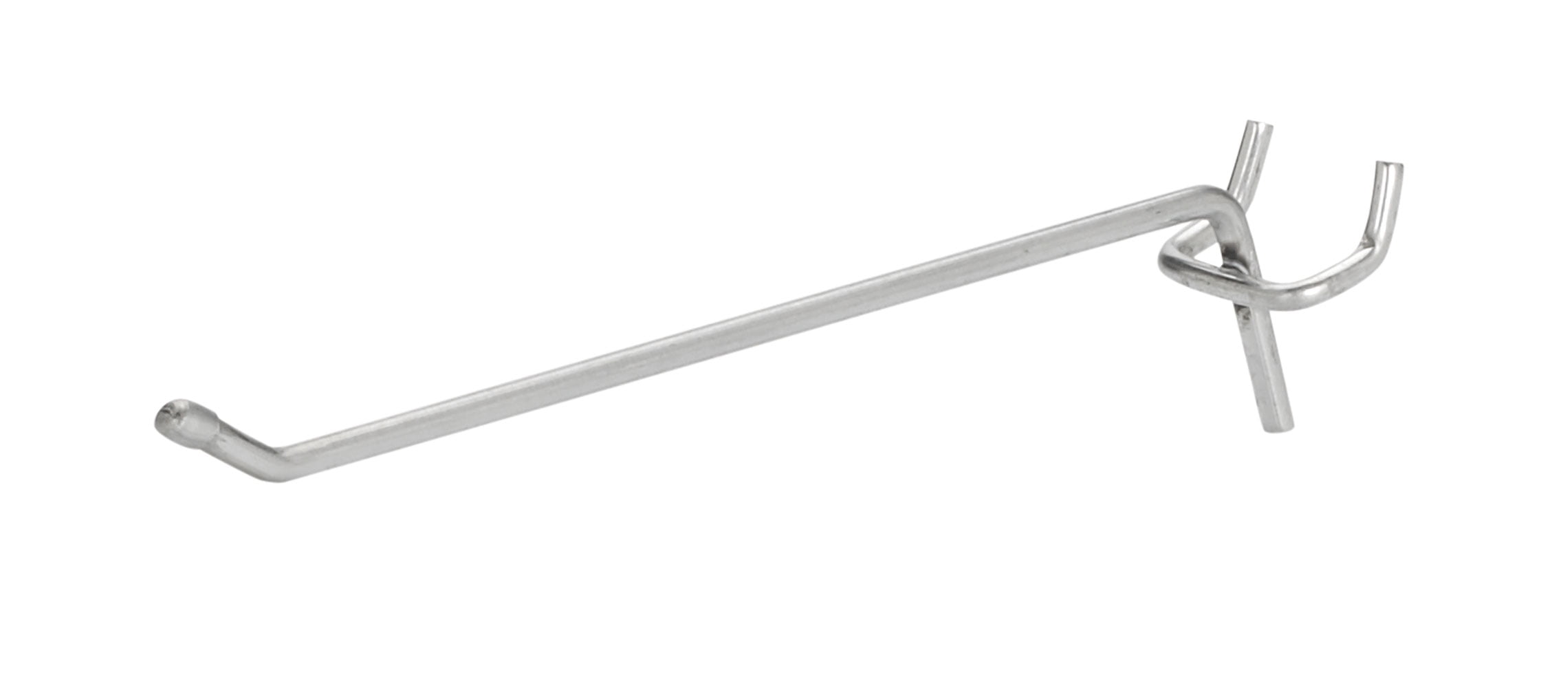 6 inch Chrome Peg Hook for ⅛ inch or ¼ inch Pegboard - Pack of 200