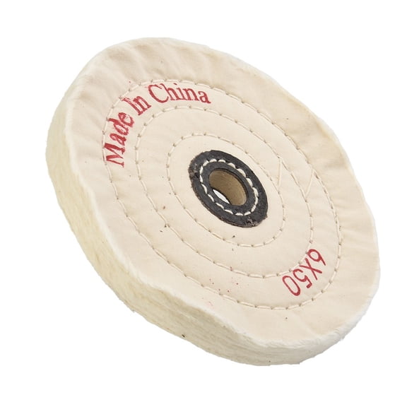 6 inch Cloth Buffing Polishing Wheel 1/2in Polish Grinder White Pad Flannel