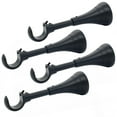 thumbnail image 1 of 6 inch Curtain Rod Brackets, Heavy Duty Large Curtain Hooks For Wall, Extra Long Curtain Holder for 3/4 to 1 inch Rods, 4 pcs Brackets for Curtain Rods Black, Wall Mount, Set of four, 1 of 6