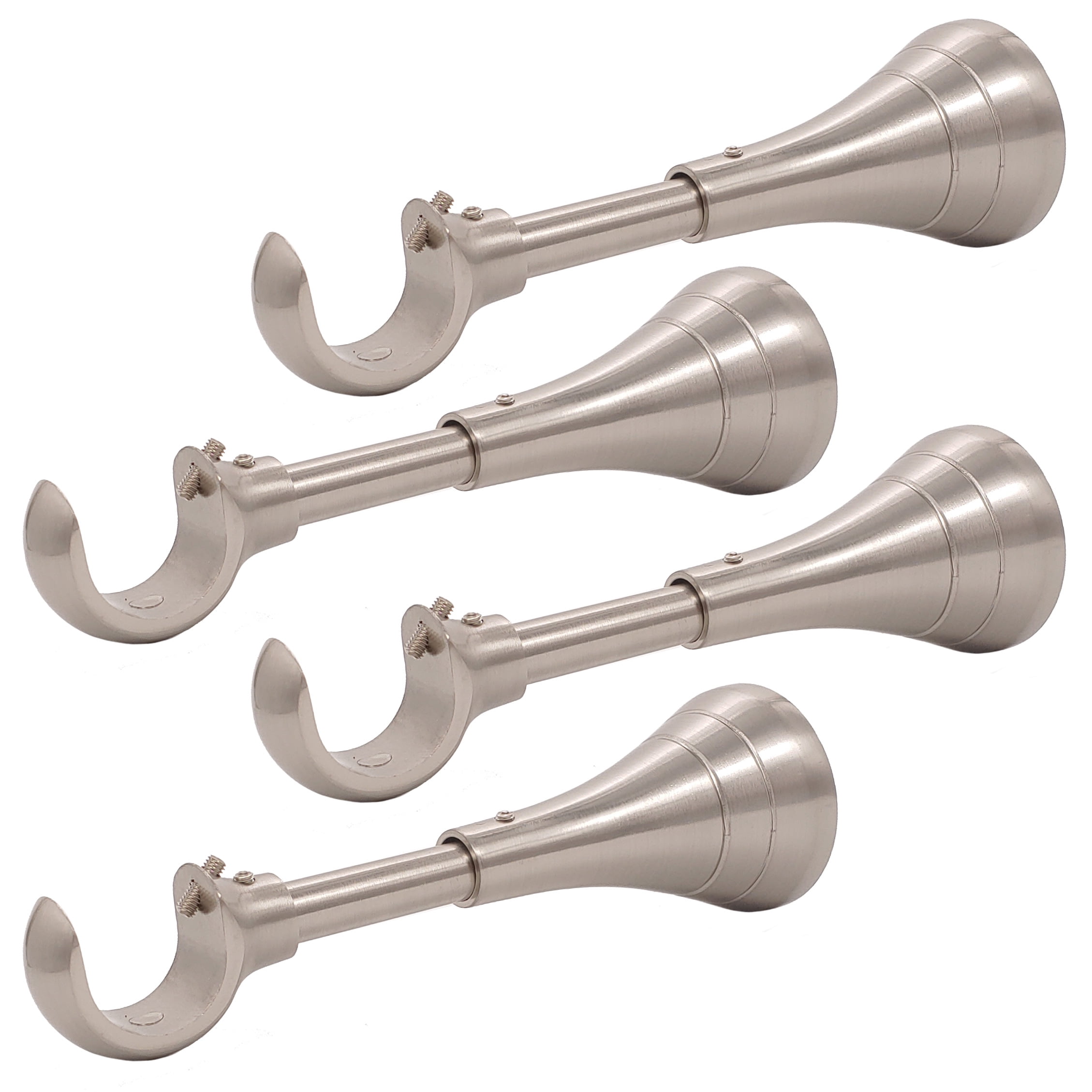 6 inch Curtain Rod Brackets, Heavy Duty Large Curtain Hooks For Wall, Extra  Long Curtain Holder for 3/4 to 1 inch Rods, 4 pcs Brackets for Curtain Rods  Black, Wall Mount, Set, image size:2258x2258