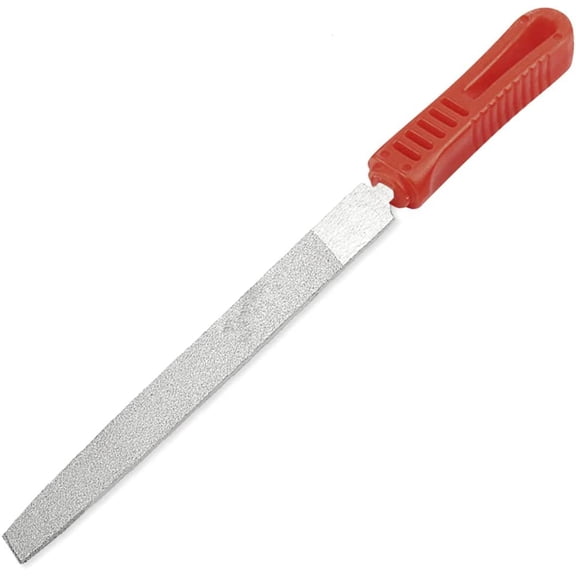 6'' inch Diamond Coated Flat File Plastic Handle Hand Tools for Grinding on Glass, Stone, Marble, Rock, Bone,120 Grit