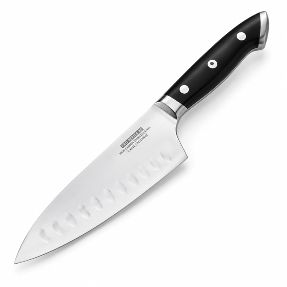 6-inch Forged Chef's with 7Cr17MoV High Carbon Stainless Steel and Black Pakkawood Handle