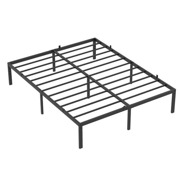 6 inch Heavy Duty Metal Platform Bed Frame, Non-Slip Low Profile Metal Bed Frame, Queen Size