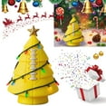 thumbnail image 1 of 6 inch Light Up Tennis Christmas Tree Decor, Fun Decorative Football,Leather Christmas Tree, Tree with a Gold Star, Christmas Table Decorations Figurine Set Perfect for Indoor Desks(Yellow), 1 of 8