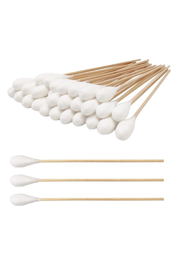 6 inch Long Cotton Swabs 400 Pcs for Pets, Gun Cleaning or Makeup