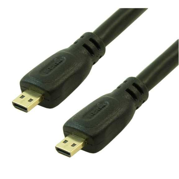 6 inch MICRO-HDMI to MICRO-HDMI w/Ethernet Male to Male Cable (32AWG), Blac