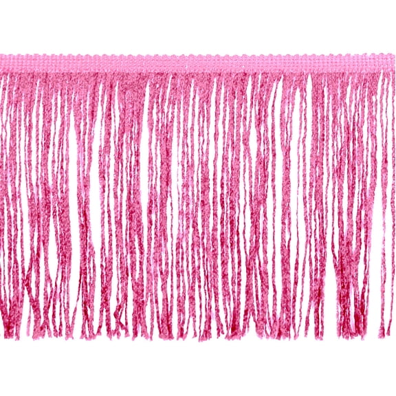 Belagio Enterprises 6" Metallic Chainette Fringe Trim, 15-Yard Roll – Pink – for Costumes, Apparel & Home Decor