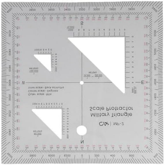 6-inch Military Protractor, Transparent Plastics Perfectly for Land Nav ...