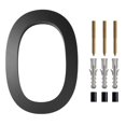 thumbnail image 1 of 6 inch Modern Floating House Numbers Door Black Shadow Home Address Garage Gate, 1 of 9