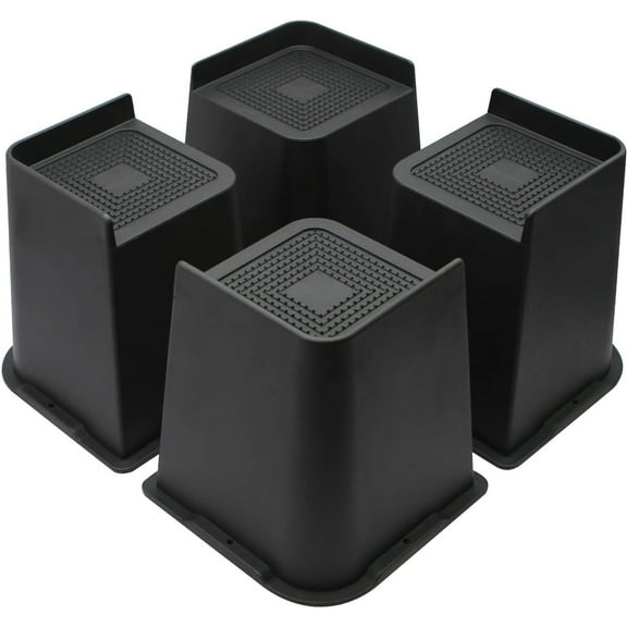 6 inch, Oversized Furniture Risers, Heavy-Duty Support Up to 6000 Lbs, Lift 6 inch for Couch, Sofa, Table,Chair (Black 4 Pack, 6 inch)