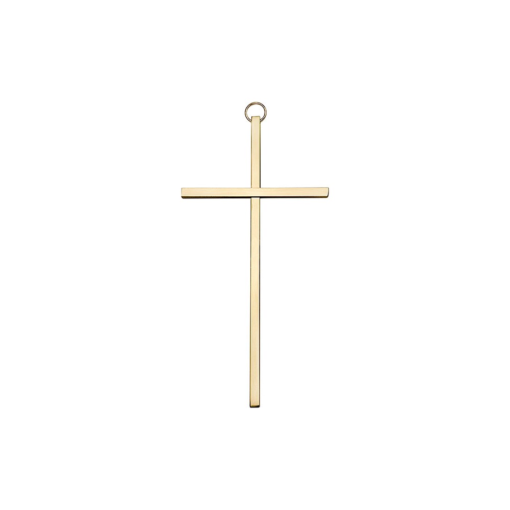 BLISS MANUFACTURING 6 inch Plain Polished Brass Cross