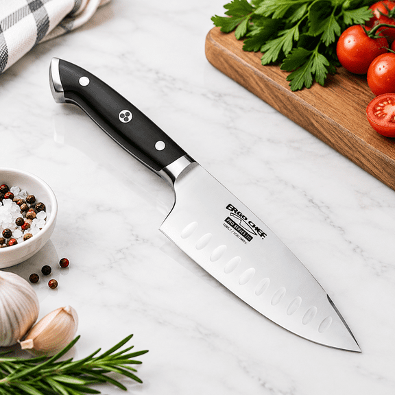 6-inch Pro Series Chef, Forged 7Cr17MoV High Carbon Stainless Steel, Black Pakkawood Handle