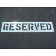 6 inch RESERVED Parking Lot Stencil ACTUAL 6" Tall x 4" Wide Letters