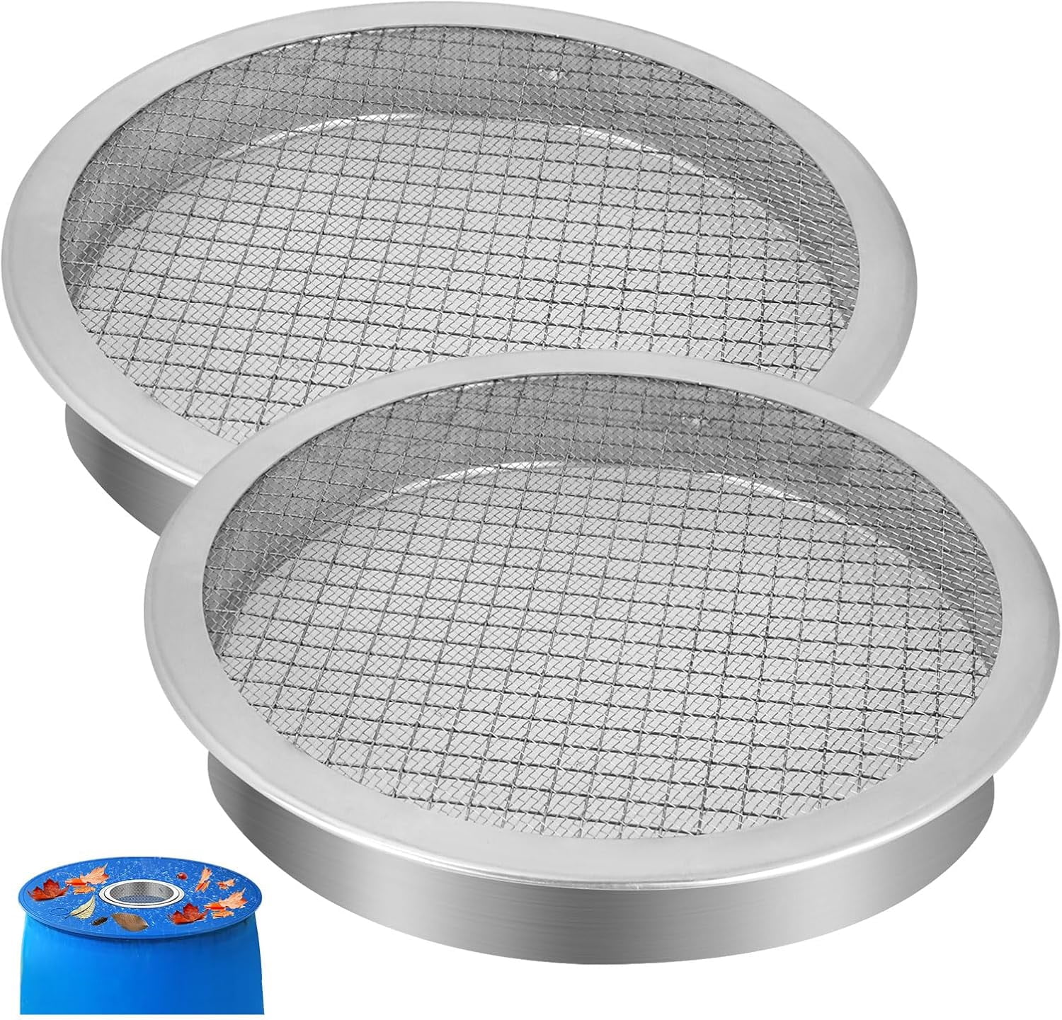 6 inch Rain Barrel Screen Filter, Rain Barrel Cover Vent for Rain Water ...