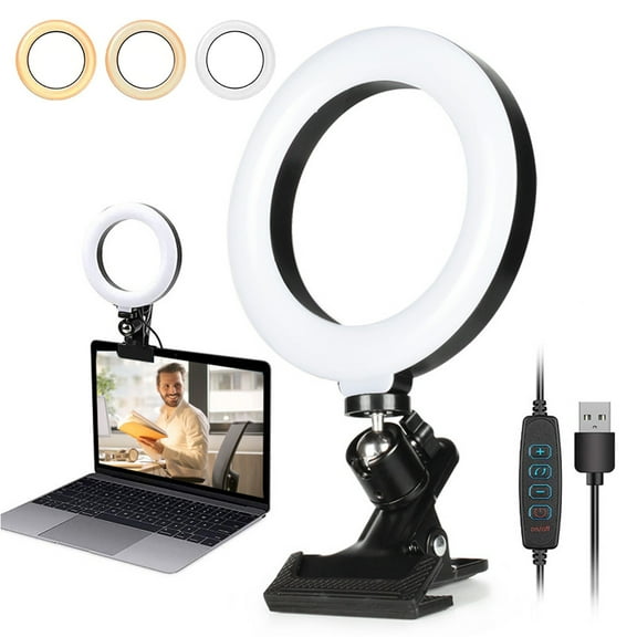 6 inch Ring Light, Dimmable LED Ring Light, Selfie Light Ring for Live Stream/Makeup/Photography, 3 Light Modes
