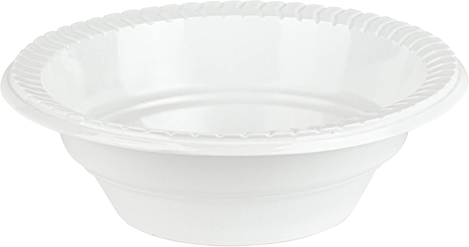 6 inch Round Plastic Plates Microwaveable, Disposable, White ...