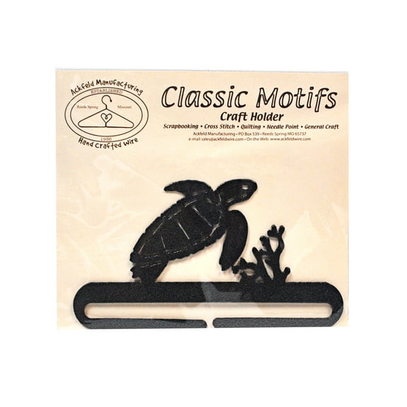 6 inch Sea Turtle Split Bottom Holder Charcoal by Ackfeld