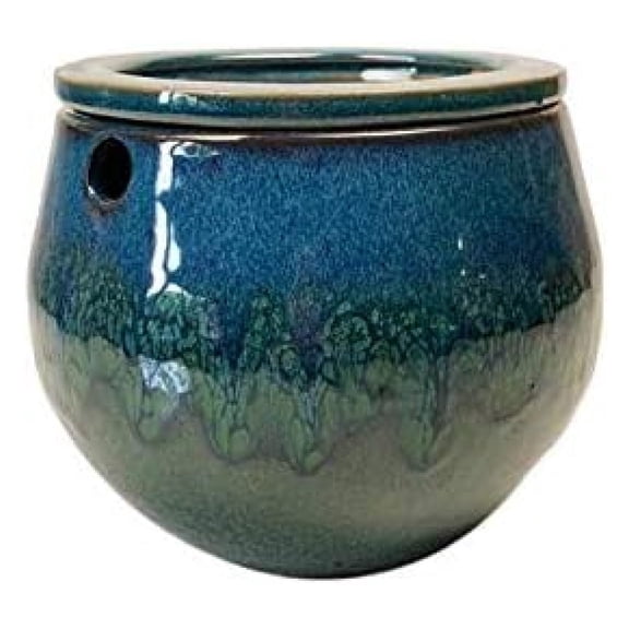 6 inch Self Watering Teardrop Plant Pot (Teal Ocean)