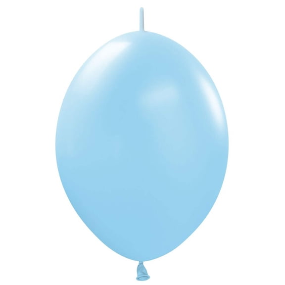 6 inch Sempertex Link-O-Loon Pastel Matte Blue Latex Balloons (50 Pack) - Party Supplies Decorations