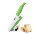 thumbnail image 1 of Serrated Bread Knife 6-inch Sharp Ceramic Kitchen Knife for Sourdough Homemade Bread，Rustproof Ceramic Blade with Cover, 1 of 6