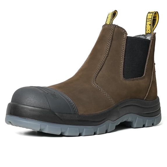 COF802 6' Soft Toe Pull On Mens Work Boots, Water Resistant Anti-Puncture Oil Resistant Chealsea Workboots