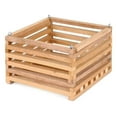 thumbnail image 1 of 6 inch Square Wooden Hanging Orchid Basket, 1 of 2