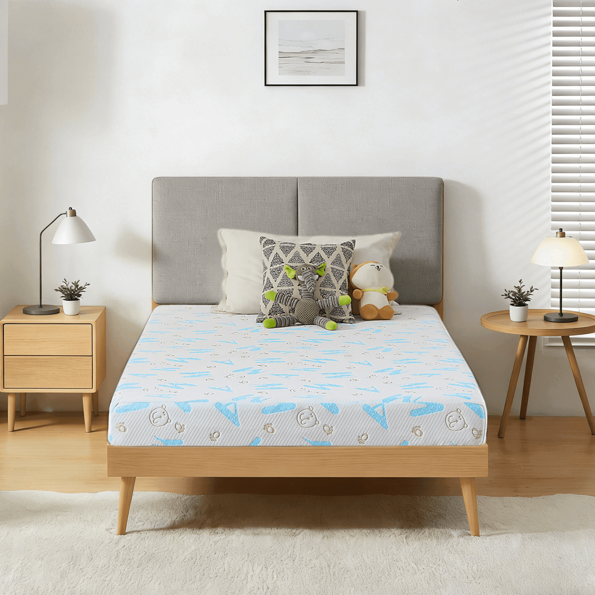 6 inch Twin Memory Foam Mattress,Medium Firmness,Euro Top,Cooling & Pressure Relief, In a Box