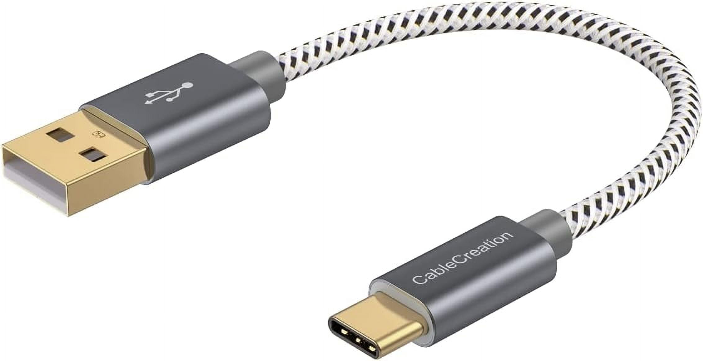 6 inch USB C Cable , Short USB to USB C 3A Fast Charging Cable, Braided