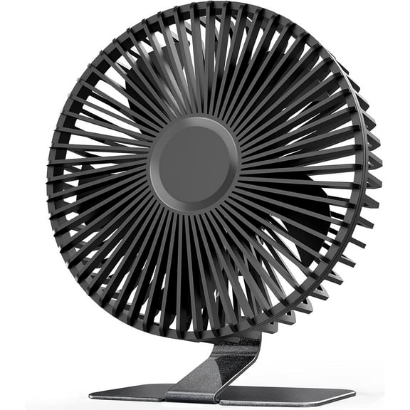 6 inch USB Desk Fan, 4 Speeds, Ultra-quiet, 90° Adjustment for Better Cooling, Portable Mini Powerful Desktop Table Fan, Small Personal Fan for Home Office, Metal Base