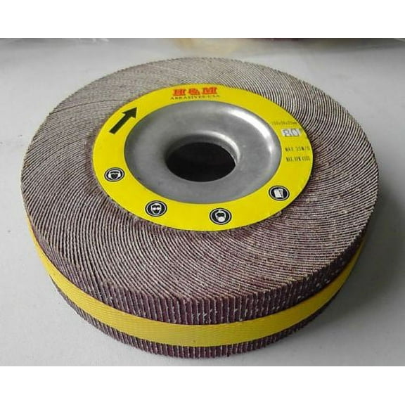 6 inch Unmounted FLAP WHEEL 6" x 1.5" in 40 60 80 120 180 Grit / 1" Arbor 3/4" 5/8" 1/2" Bushing including