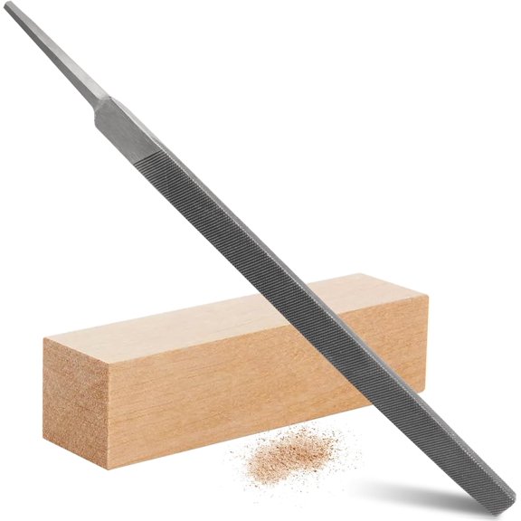 6-inch triangular medium cut file, double-toothed, high carbon steel, handleless hand file suitable for metal, wood, etc. shaping