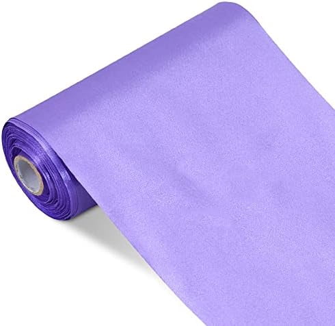 6 inch x 22yd Wide Lavender Satin Ribbon Light Purple Violet Ribbons ...