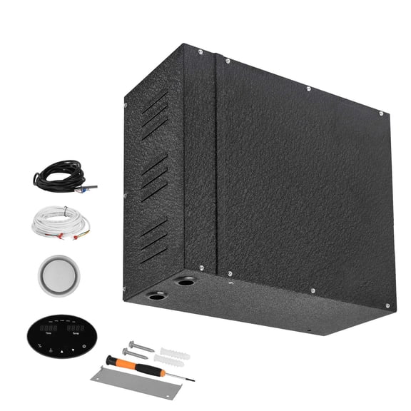 6 kW Steam Generator for Home Spa, Sauna Shower System with Timer Control, Auto Drain&Safety Protections, Efficient Steam Room Kit, Black