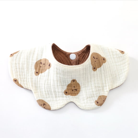 6-layer Baby Bib for Newborns Cotton Burp Cloth Soft & Breathable Drooling Bib Infants Teething Bib for Feeding Hour