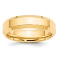 thumbnail image 1 of 6 mm 14KY Bevel Edge Comfort Fit Band, Yellow - Size 8, 1 of 1